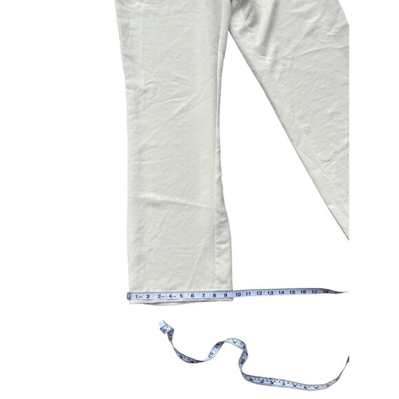 Forever 21 Womens Cream Wide Leg Mid-Rise Pants Size M Lightweight - Picture 8 of 8